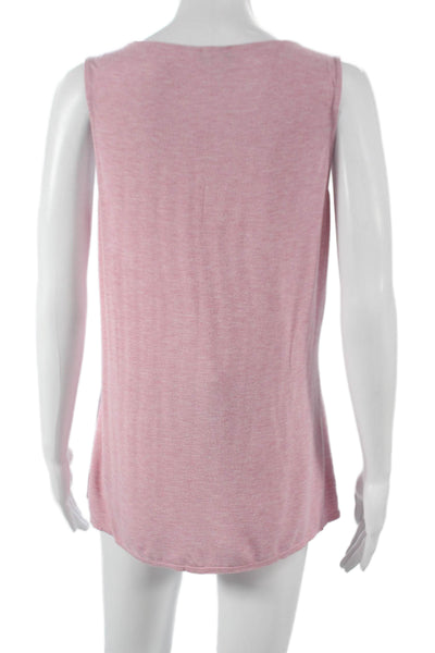Cosabella Womens Lace Trim V-Neck Sleeveless Pajama Set Pink Size L