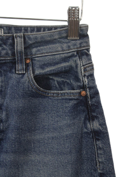 Paige Womens Straight Jeans Blue Cotton High Rise Inseam 28 Size 24