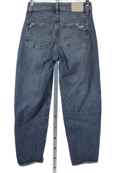 Paige Womens Straight Jeans Blue Cotton High Rise Inseam 28 Size 24