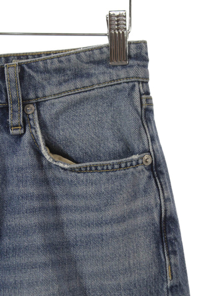 Rag & Bone Womens Straight Jeans High Rise Blue Cotton Button Size 24