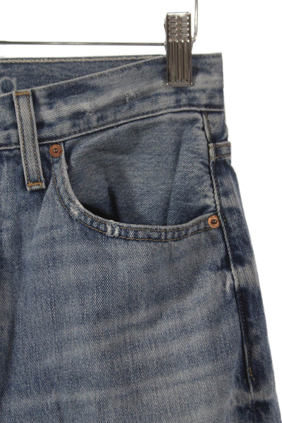 Etica Womens Cropped High Rise Blue Cotton Blend Jeans Size 25