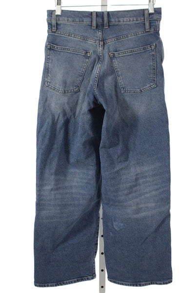 J Crew Womens Wide Leg Jeans Blue Cotton High Rise Size 24