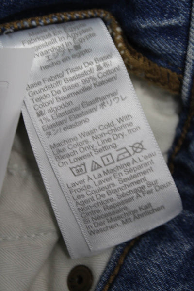 J Crew Womens Wide Leg Jeans Blue Cotton High Rise Size 24