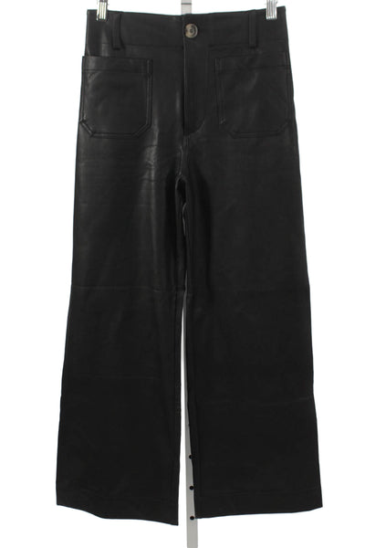 Maeve Anthropologie Womens Dress Pants Black Button Elastane 26 Inseam Size 25