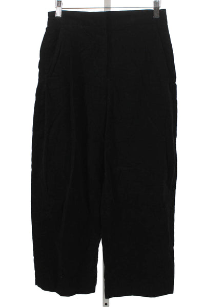 COS Women Dress Pants Black Cotton Zip Size 2