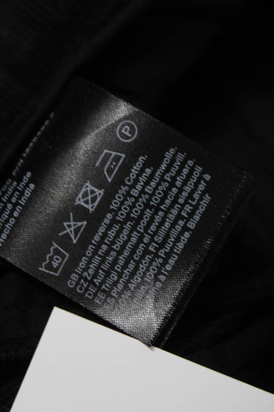 COS Women Dress Pants Black Cotton Zip Size 2