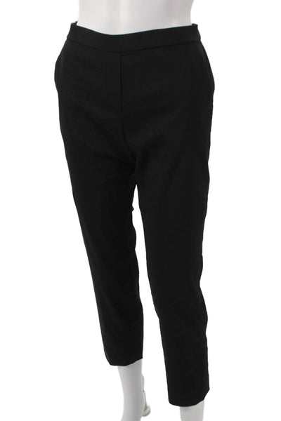 Theory Womens Ankle Pants Black Linen Pull On Inseam 26 Size 00