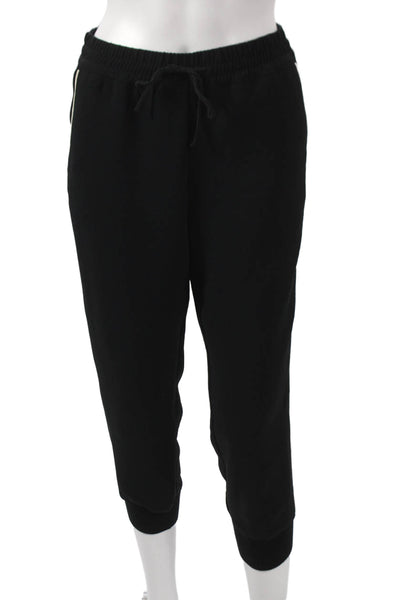 Wilfred Women Cropped Black Drawstring Pants Polyester Solid Inseam 24 Size 2XS