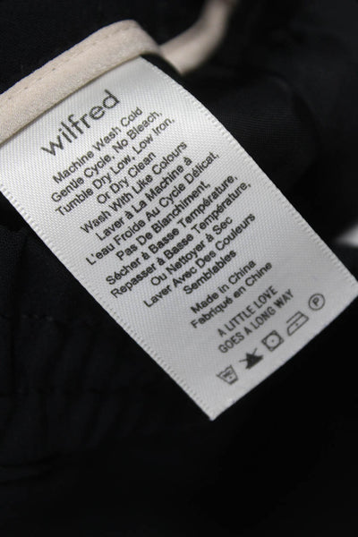 Wilfred Women Cropped Black Drawstring Pants Polyester Solid Inseam 24 Size 2XS