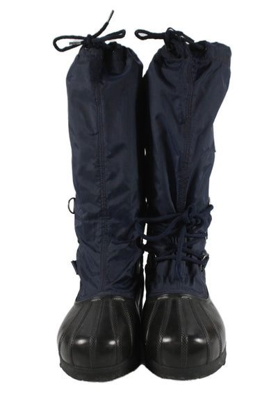 Sorel Mens Tie Closure Snowlion II Waterproof Boots Navy Blue Black Size 9