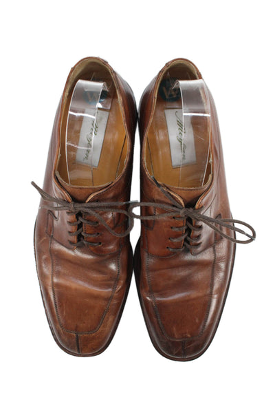 Mezlan Mens Leather Lace Up Fiore Oxford Dress Shoes Brown Size 9.5