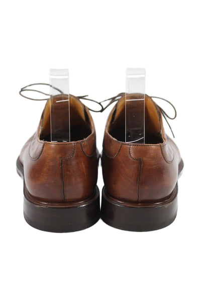 Mezlan Mens Leather Lace Up Fiore Oxford Dress Shoes Brown Size 9.5