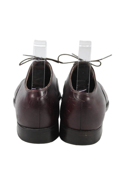 E.T. Wright Mens Leather Lace Up Oxford Dress Shoes Raisin Purple Size 9B