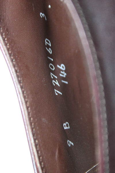 E.T. Wright Mens Leather Lace Up Oxford Dress Shoes Raisin Purple Size 9B