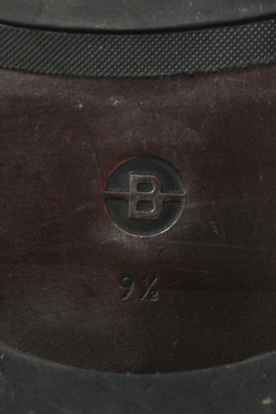 Broletto Mens Leather Buckle Front Dress Shoes Raisin Brown Size 9.5