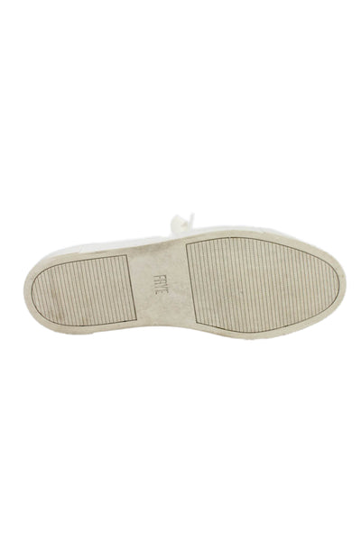 Frye Womens Leather Lace Up Low Top Sneakers White Size 9 Medium