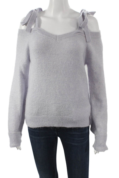 Designers Remix Charlotte Eskilden Womens Purple V-Neck Sweater Size S