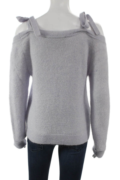 Designers Remix Charlotte Eskilden Womens Purple V-Neck Sweater Size S