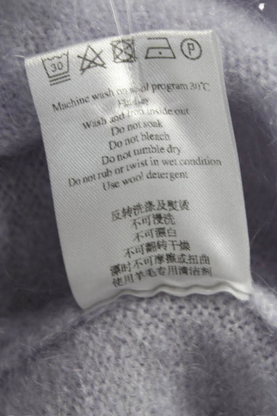 Designers Remix Charlotte Eskilden Womens Purple V-Neck Sweater Size S