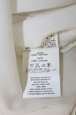 Ar Srpls White Eyelet Back Sheer Zipper Detail Blouse Size Small