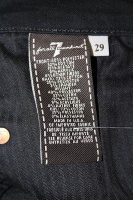 7 For All Mankind Black Light Brown Abstract Skinny Leg Jeans Size 29