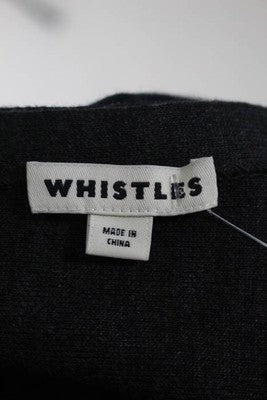 Whistles Blue Gray Pinstriped Knee Length Vented Back Pencil Skirt Size Small