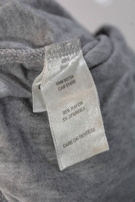 BCBGirls Light Gray Stretch Knit V Neck Blouse Top Size Large