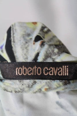 Roberto Cavalli Multi-Color One Shoulder Above Knee Length Dress Size 40