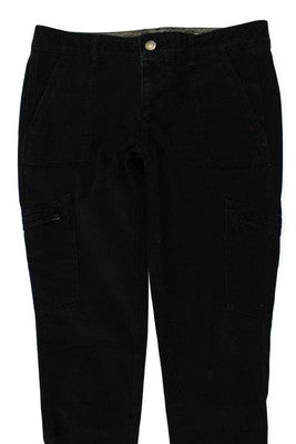 Stella McCartney Black Cotton Stretch Knit Skinny Leg Cropped Jeans Size 29