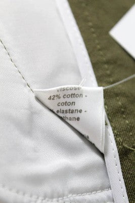 Joseph Olive Green Slim Fit Cotton Tapered Straight Leg Jeans Size 10/ 42