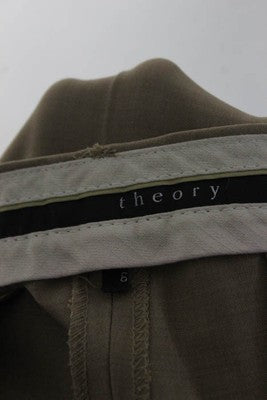 Theory Beige Wool Boot Cut Dress Pants Size 6
