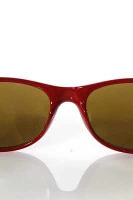 Ray Ban Red Frame Brown Lens New Wayfarer Sunglasses RB2132