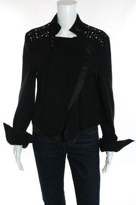 We The Free Black Multiple Texture Long Sleeve Jacket Size Medium