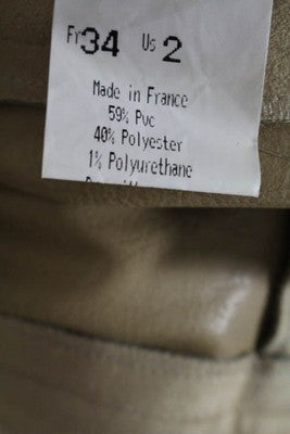 Vertigo Beige Suede Side Lace Up Detail Boot Cut Trouser Pants Size 2
