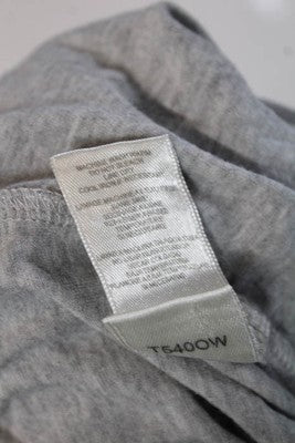 BCBGirls Light Gray Stretch Knit V Neck Blouse Top Size Large