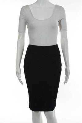 Gucci Black Wool Horsebit Detailed Knee Length Pencil Skirt Size Italian 40