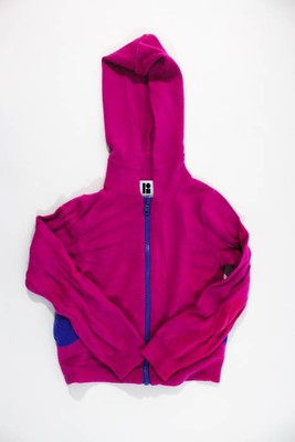 Lisa Perry Pink Wool Girls Circle Pocket Cardigan Size Small New $235 LL19LL