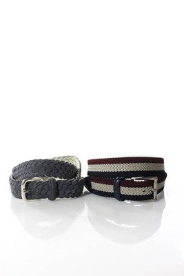 Anderson  Striped Stretch Medium Width Belt Size 38 Lot 2