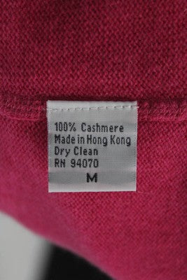 Three Dots Pink Cashmere Long Sleeve Turtleneck Sweater Size M