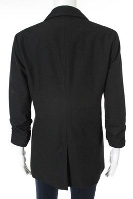 Michael Michael Kors Black Notched Lapel Blazer Jacket Size 6