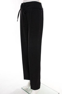 Christian Dior Boutique Black Wool Blend High Rise Trousers Size 8