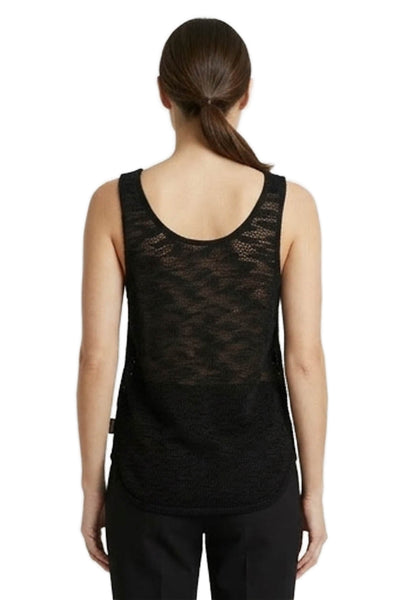 Helmut Lang For Intermix Women Basic Silk Scoop Neck Tank Black Size S