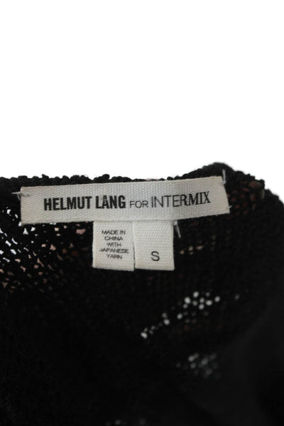 Helmut Lang For Intermix Women Basic Silk Scoop Neck Tank Black Size S