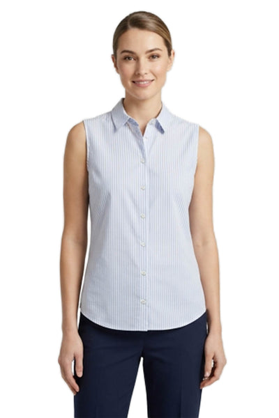 Equipment Femme Womens Collared Striped Cotton Sleeveless Blouse Size S
