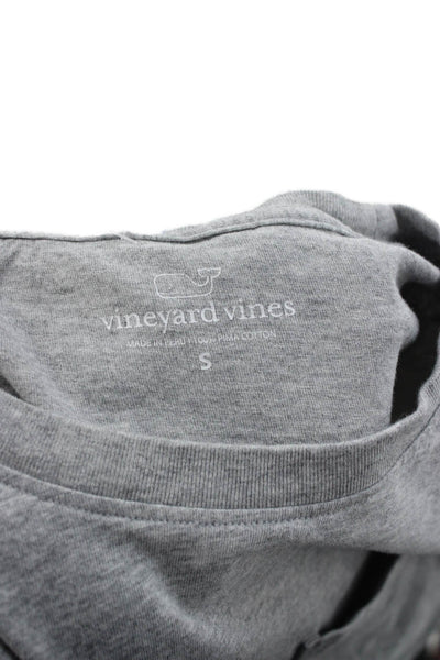 Vineyard Vines Womens Gray Cotton Crew Neck T-Shirt Short Sleeve Size S