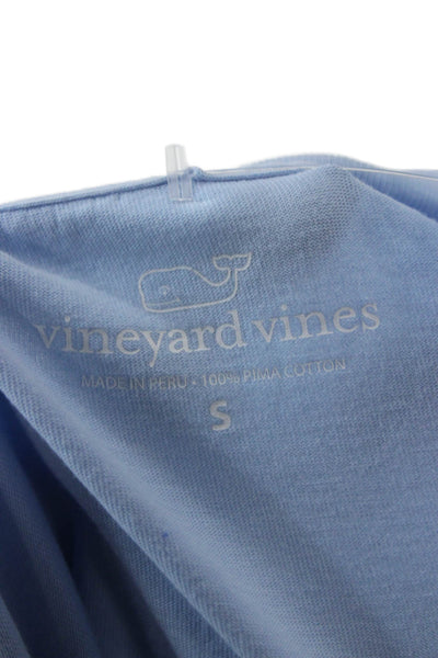 Vineyard Vines Mens Blue Cotton Crew Neck Short Sleeve Shirt Size S