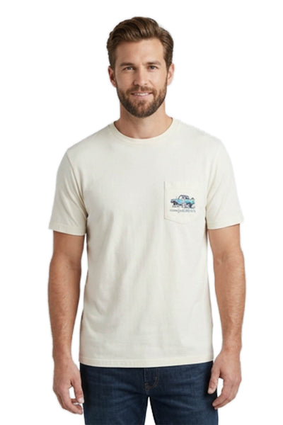 Vineyard Vines Mens White Cotton Graphic Crew Neck T-Shirt Short Sleeve Size S