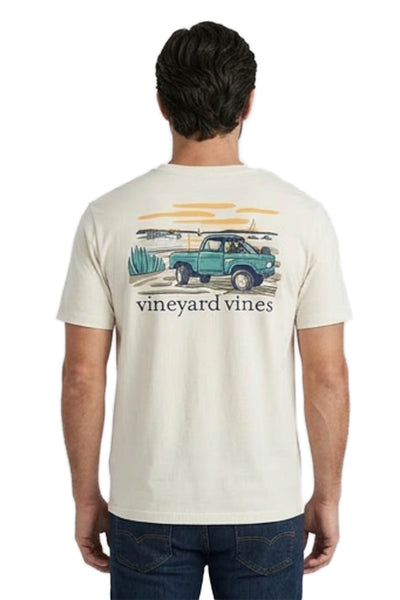 Vineyard Vines Mens White Cotton Graphic Crew Neck T-Shirt Short Sleeve Size S