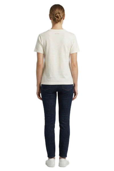 Rhone Women White Cotton Crew Neck Short Sleeve T-Shirt Size S