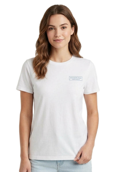 Rhone Women White Cotton Crew Neck Short Sleeve T-Shirt Size S